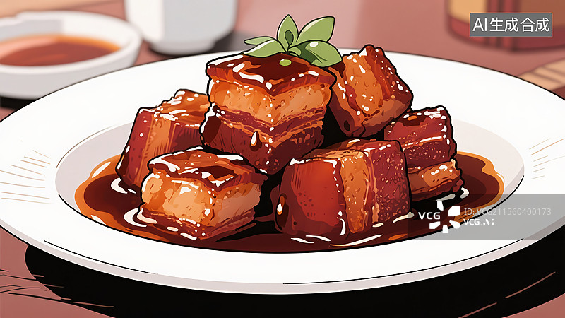 【AI数字艺术】红烧肉美食图片素材
