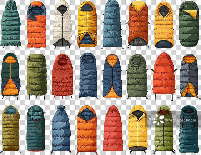 简单的平面睡袋图片素材