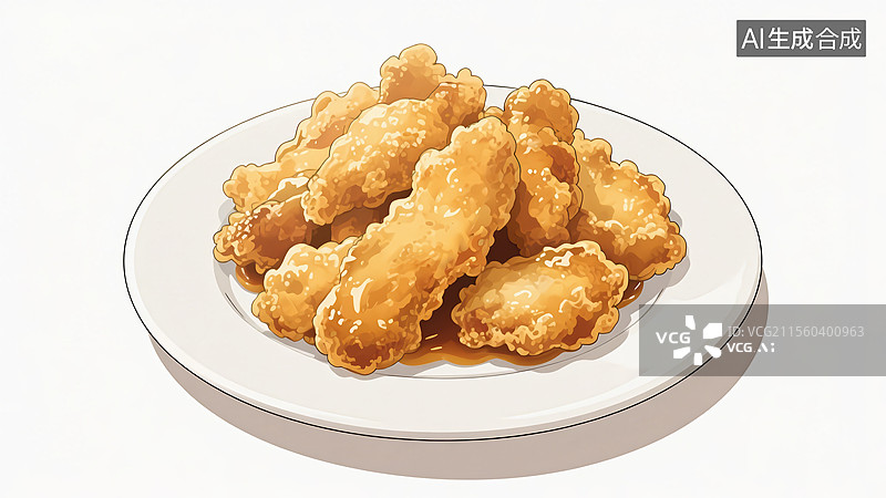 【AI数字艺术】锅包肉美食图片素材