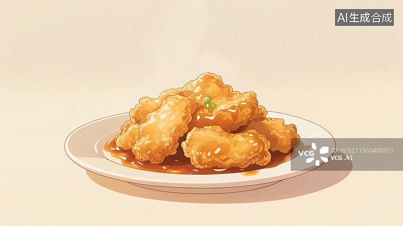 【AI数字艺术】锅包肉美食图片素材