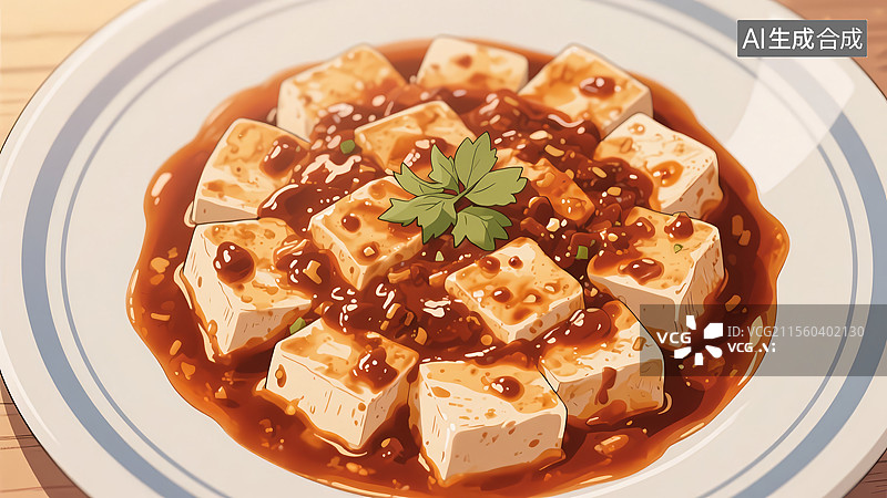 【AI数字艺术】麻婆豆腐美食图片素材