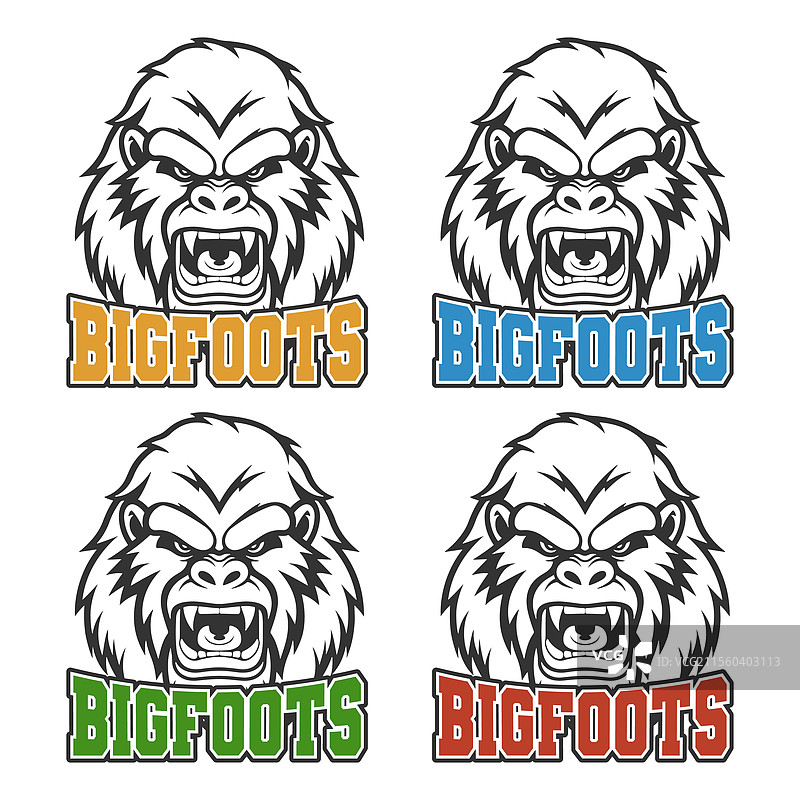 大脚怪剪贴画设计吉祥物图片素材