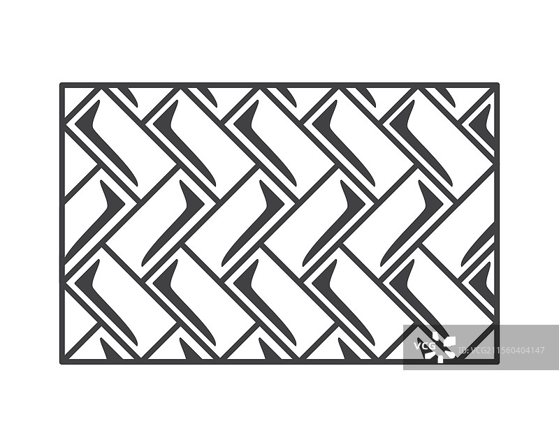 白色背景上的地砖轮廓图标图片素材