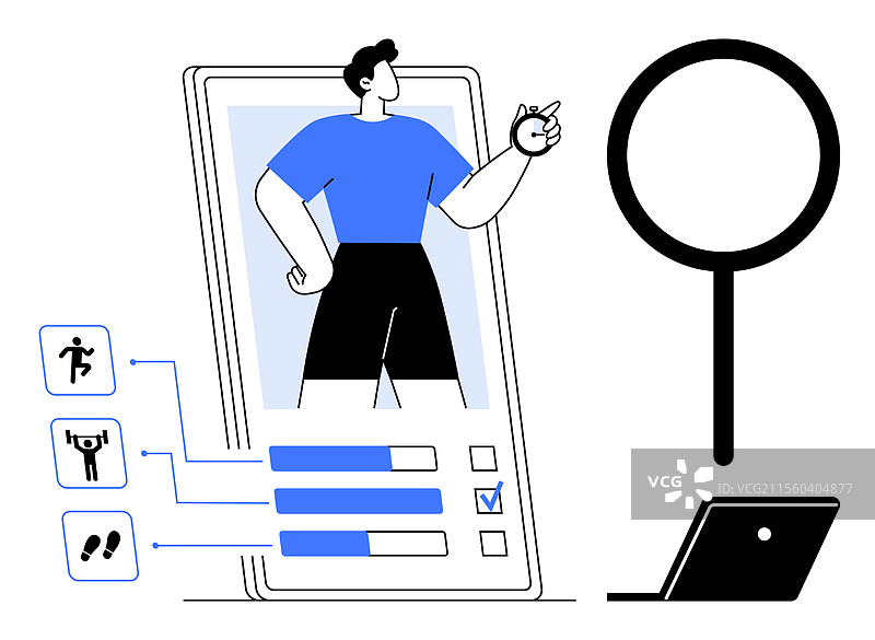 健身追踪，重点突出关键指标图片素材