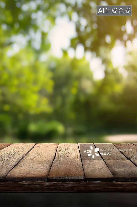 【AI数字艺术】木板和绿色背景图片素材