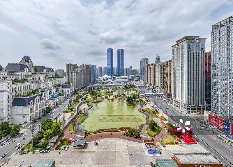 贵阳花果园中央商务区航拍图片素材