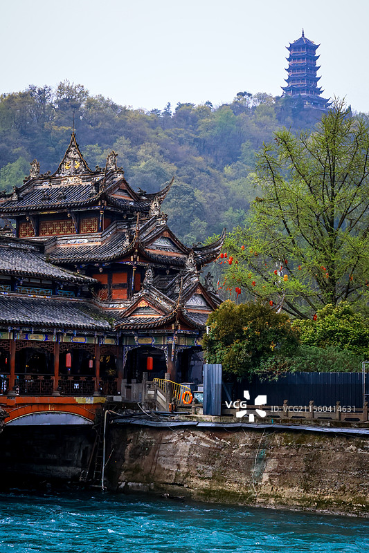 都江堰南桥图片素材