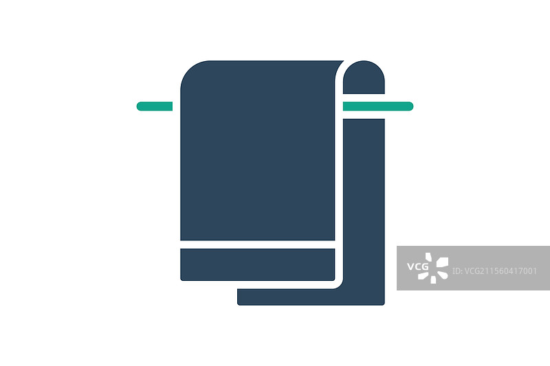 与健身相关的毛巾图标，实心图标风格图片素材