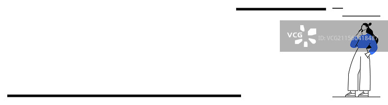 现代极简主义女性在沉思图片素材