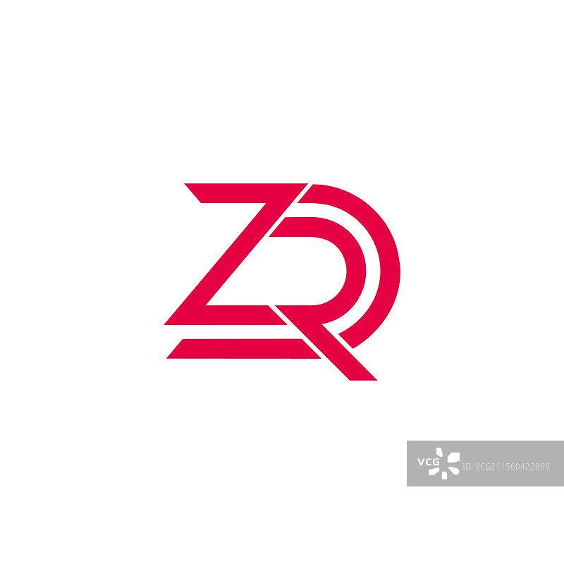 字母ZR快速奔跑运动标志图片素材