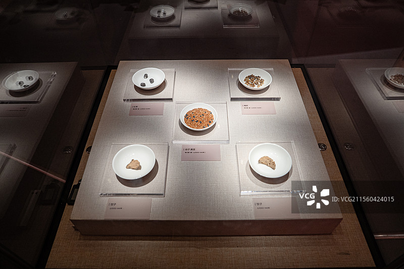 公元502-640年 饺子 红枣 谷子 黑豆 吐鲁番博物馆图片素材