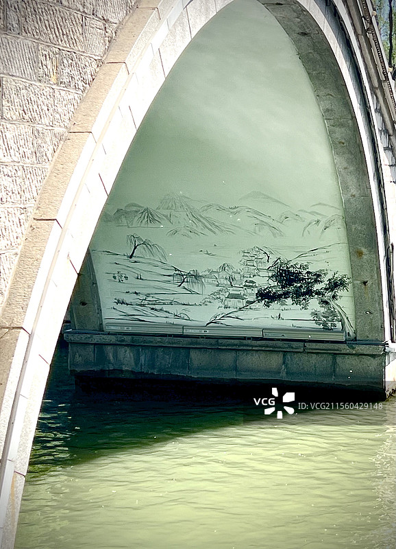 大明湖水西桥洞（局部）图片素材