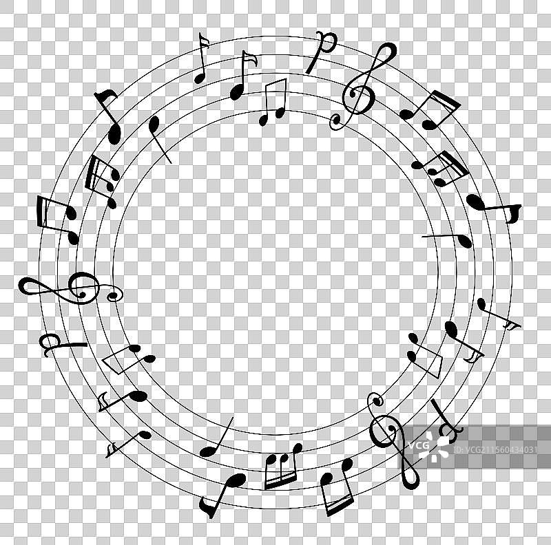 艺术节圆环五线谱音乐音符设计免抠元素图片素材