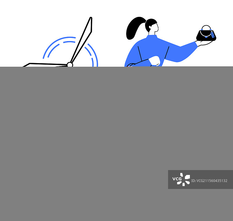 可持续购物的女性与环保产品图片素材