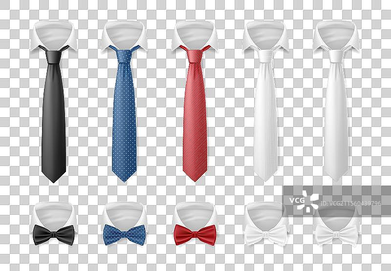 男士服装：带衬衫领的领带图片素材