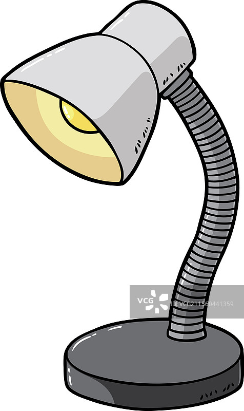 手绘卡通桌灯图片素材