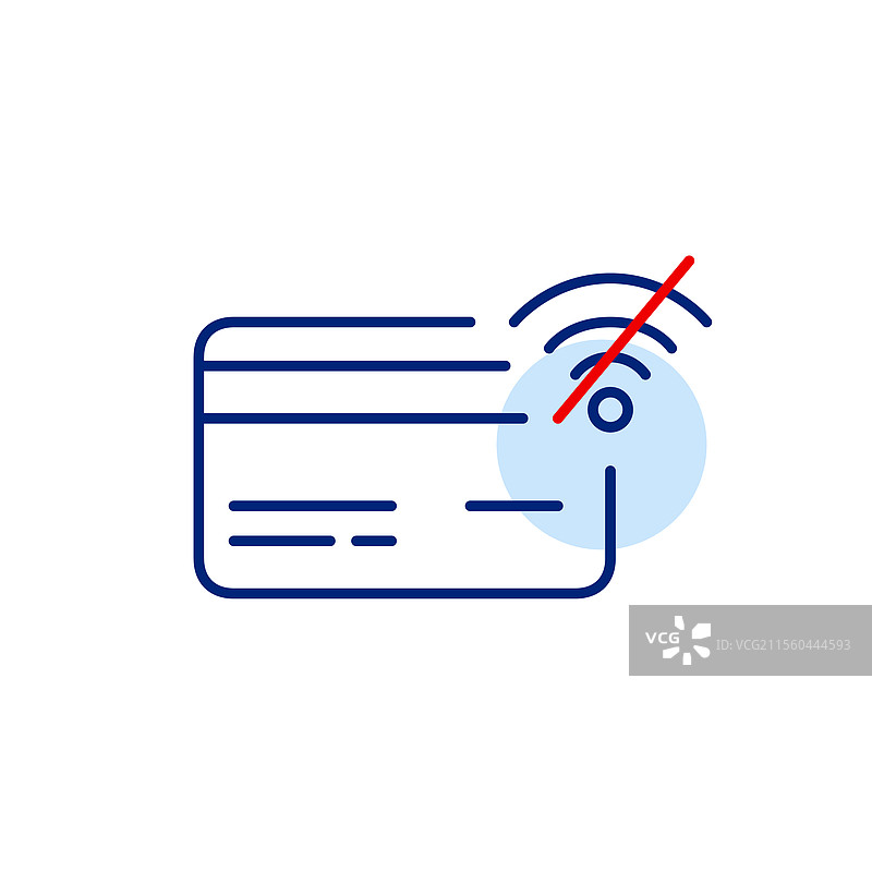 卡片和无Wi-Fi符号离线支付限制图片素材