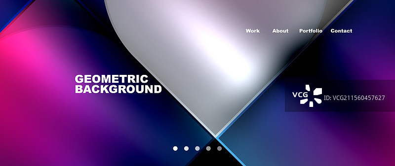 明亮多彩的方块与圆形元素图片素材