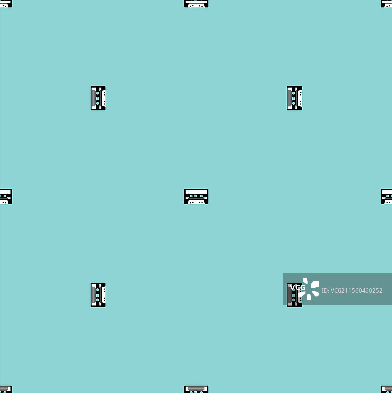 复古磁带图案无缝录音机磁带图片素材