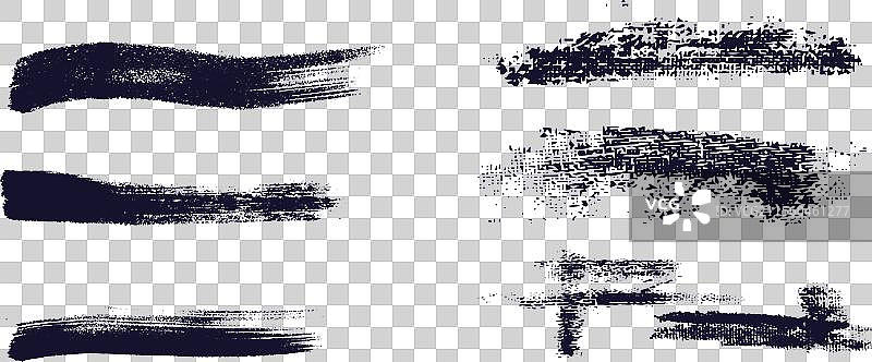 一组粗糙的油漆痕迹和飞溅图片素材