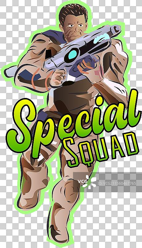 特种部队电子竞技团队标志和徽章图片素材