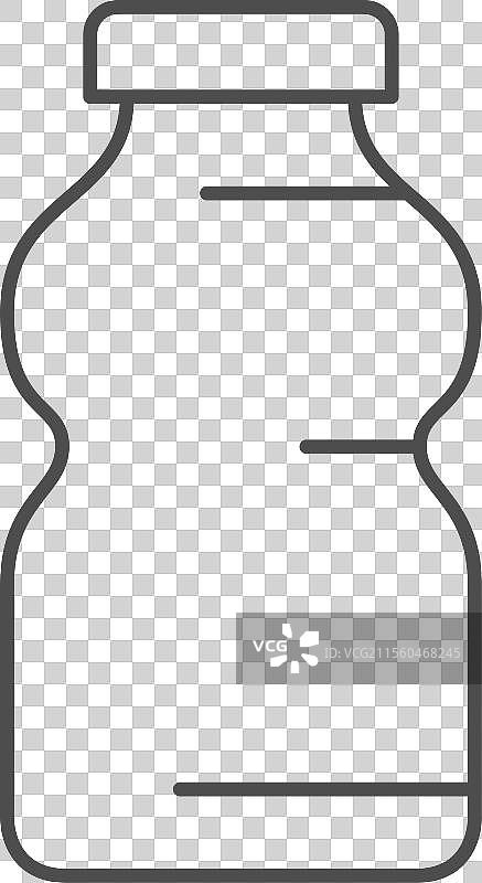 酸奶瓶轮廓线图标图片素材