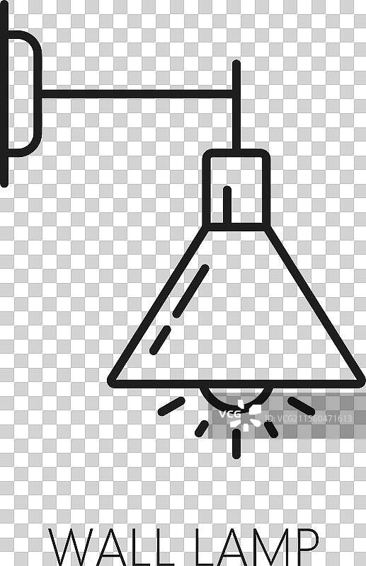 壁灯轮廓图标 电动灯笼灯光图片素材