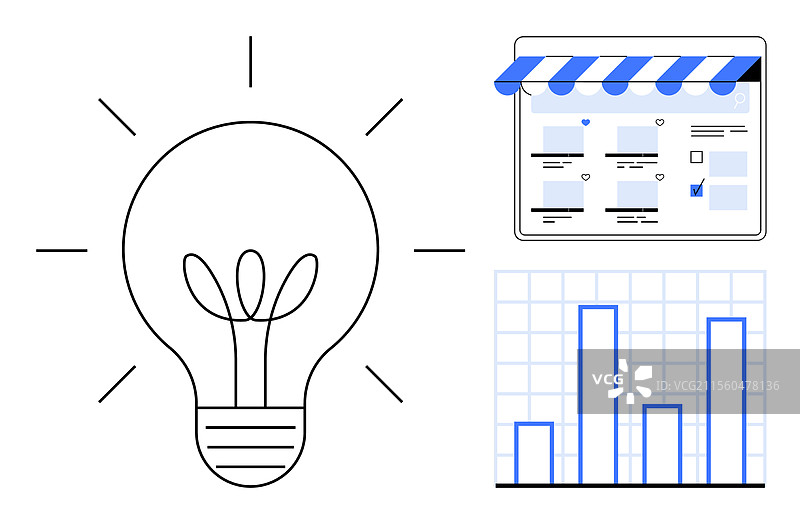 在线业务增长的创新想法图片素材