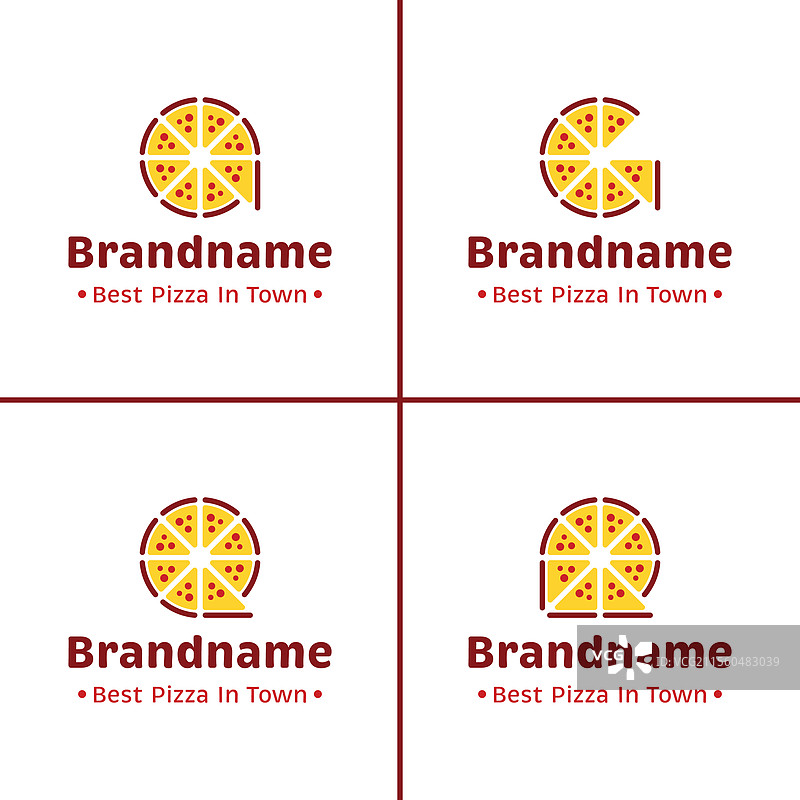 比萨店食品的字母a g q r比萨logo图片素材