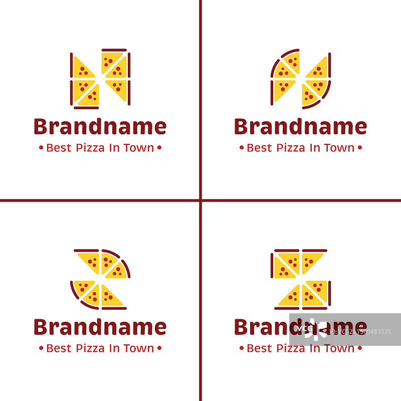 比萨店食品的字母n s z比萨logo图片素材