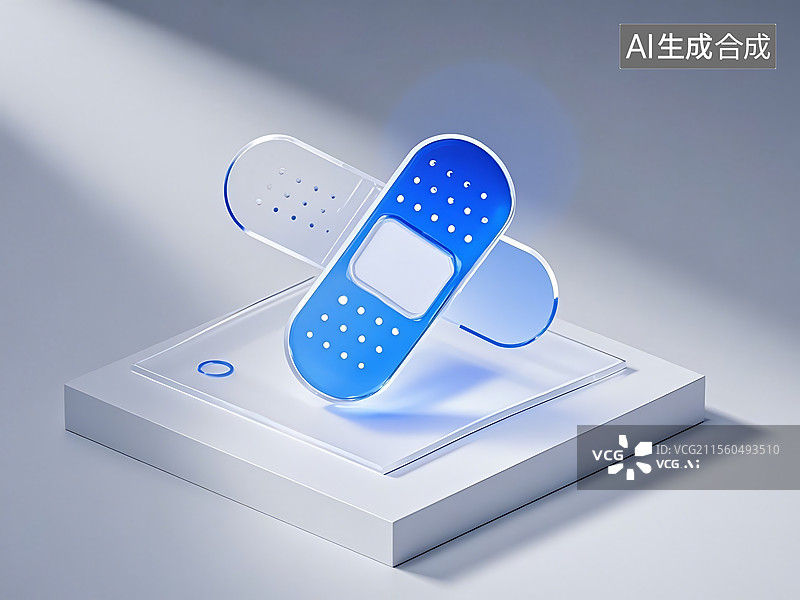【AI数字艺术】B端图标设计-创口贴医疗概念图片素材