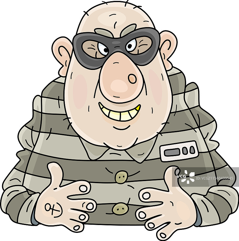 愤怒的囚犯戴着面具图片素材