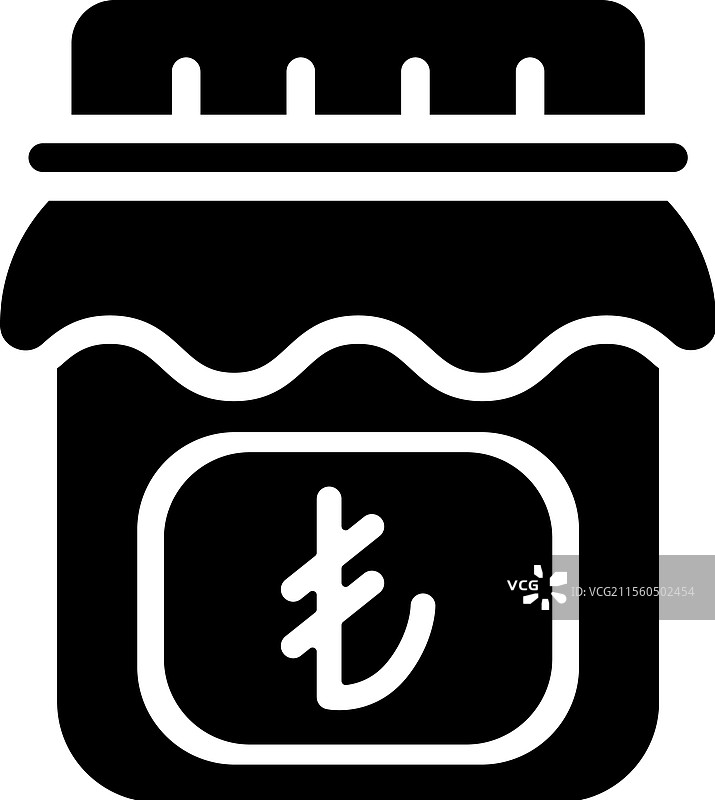 里拉货币隔离在一个罐子里图片素材