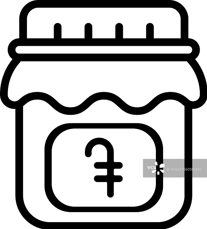 罐子里隔离的戏剧性货币轮廓图片素材