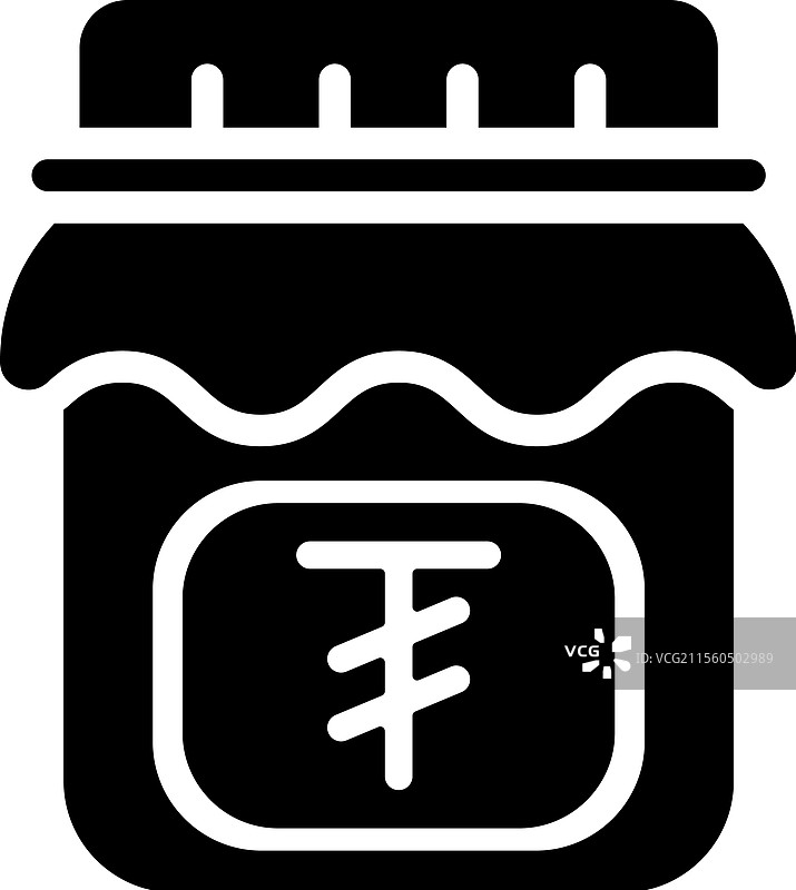 图格里克货币隔离在一个罐子里图片素材
