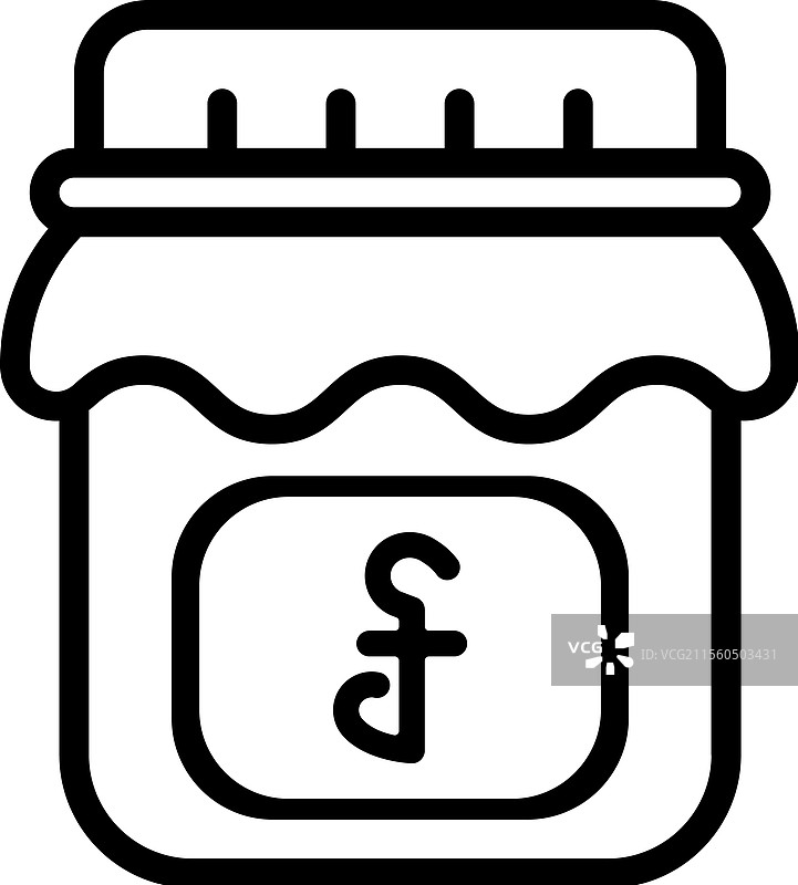 在罐子里孤立的货币轮廓图片素材