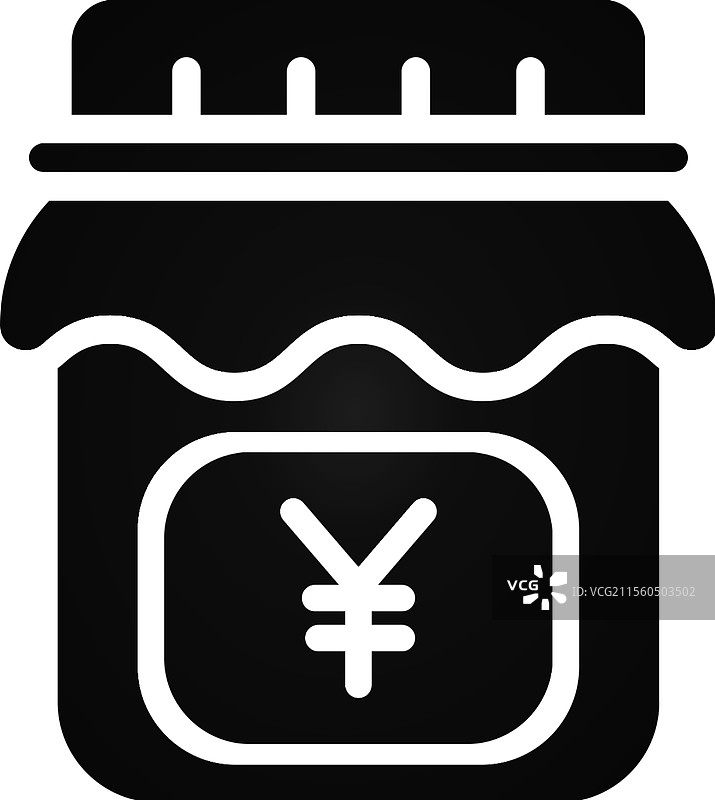 人民币货币隔离在一个罐子里图片素材