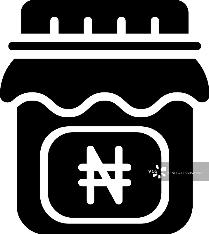 奈拉货币隔离在一个罐子里图片素材