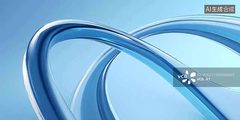 【AI数字艺术】蓝色流体抽象背景图片素材