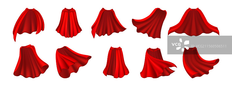 红色嘉年华斗篷超级英雄外套披风和披肩图片素材