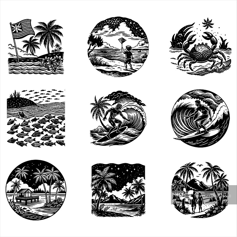 夏威夷海滩图片素材