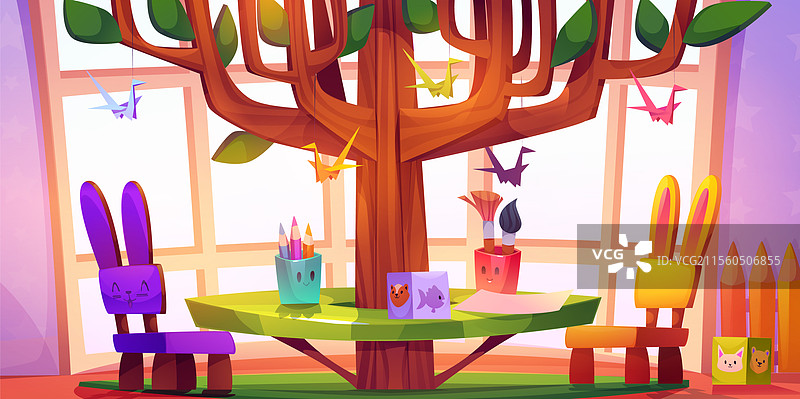 幼儿园教室室内设计图片素材
