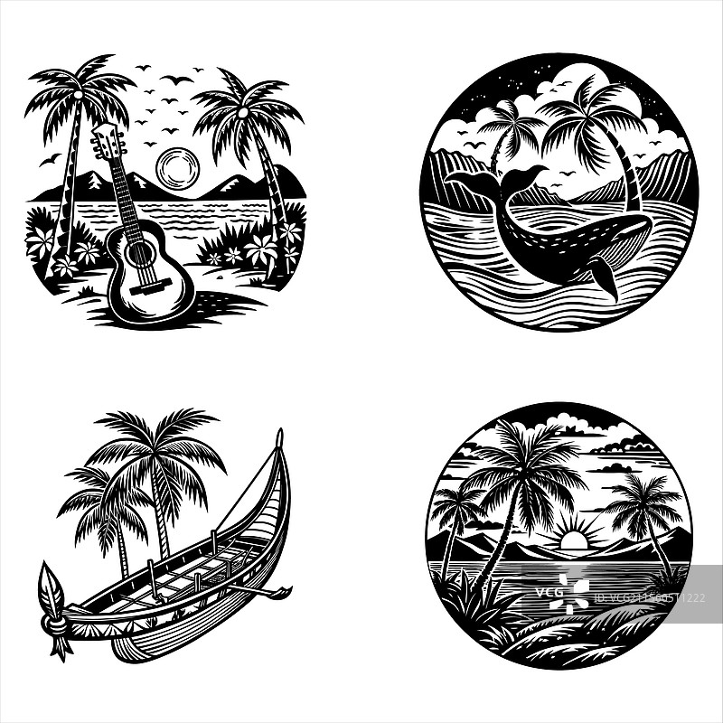 夏威夷海滩图片素材