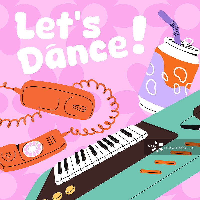 复古风格派对促销的卡片设计图片素材