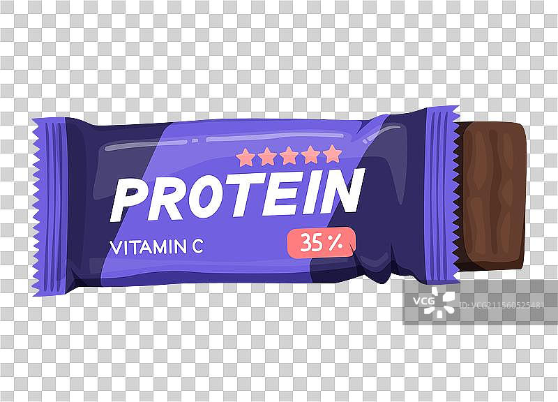 紫色包装的巧克力蛋白棒图片素材