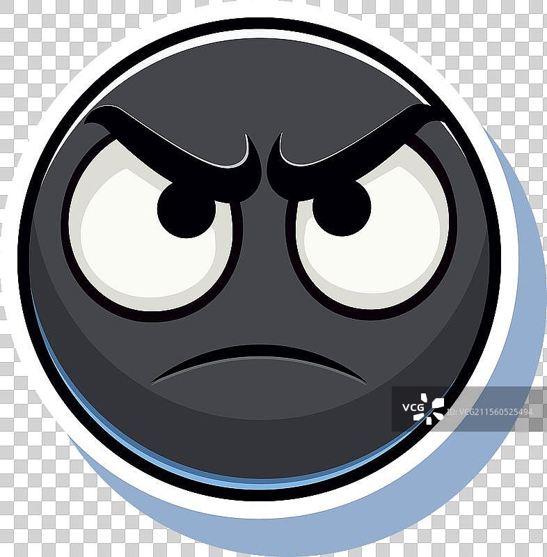 愤怒的冰球卡通角色图片素材