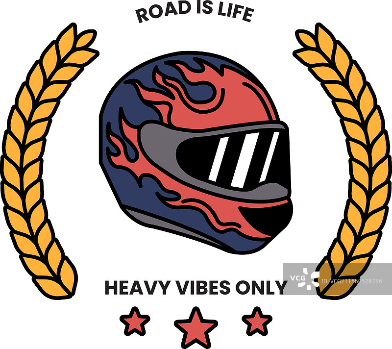 带有火焰的头盔和文字图片素材