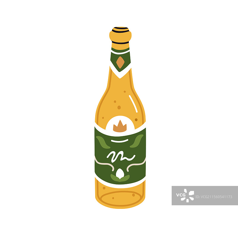 带标签的玻璃瓶汽水饮料图片素材