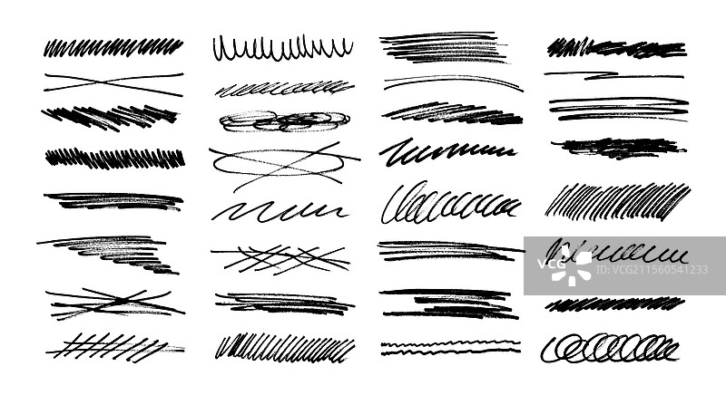 下划线笔记标记的毛毡笔涂鸦图片素材