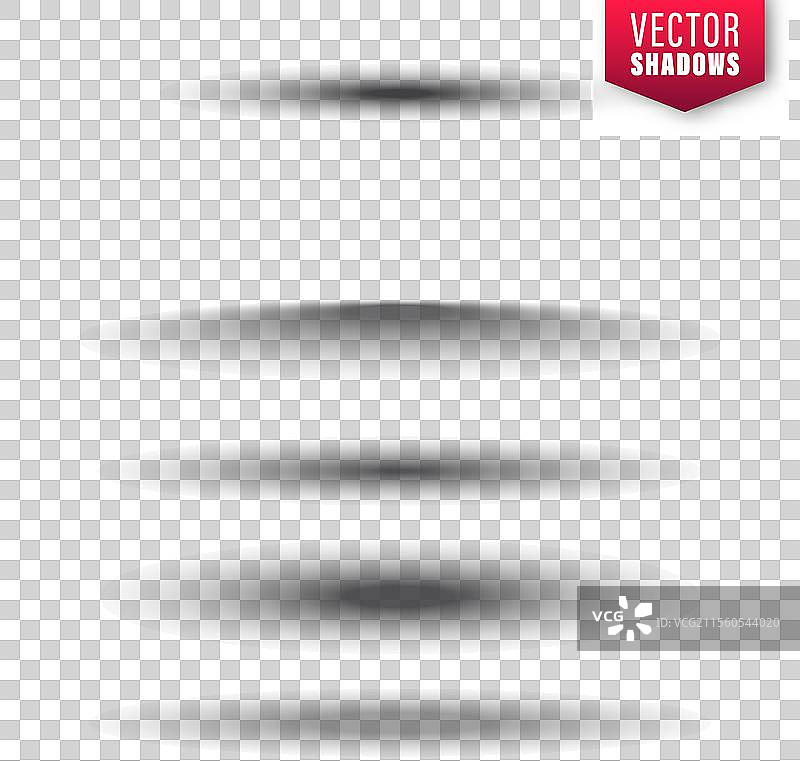 真实阴影效果圆形阴影集合图片素材